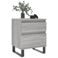 Comodini 2pz Grigio Sonoma 40x35x50 cm in Legno Multistrato 830697