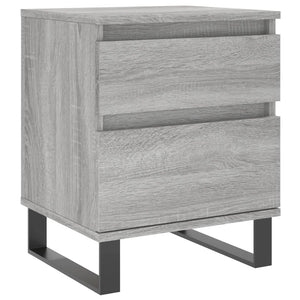 Comodini 2pz Grigio Sonoma 40x35x50 cm in Legno Multistrato 830697