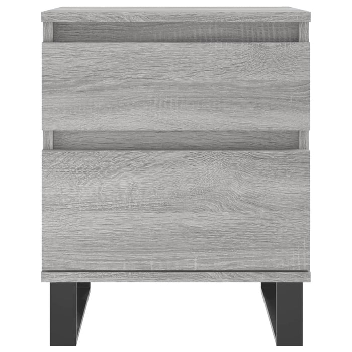 Comodini 2pz Grigio Sonoma 40x35x50 cm in Legno Multistrato 830697