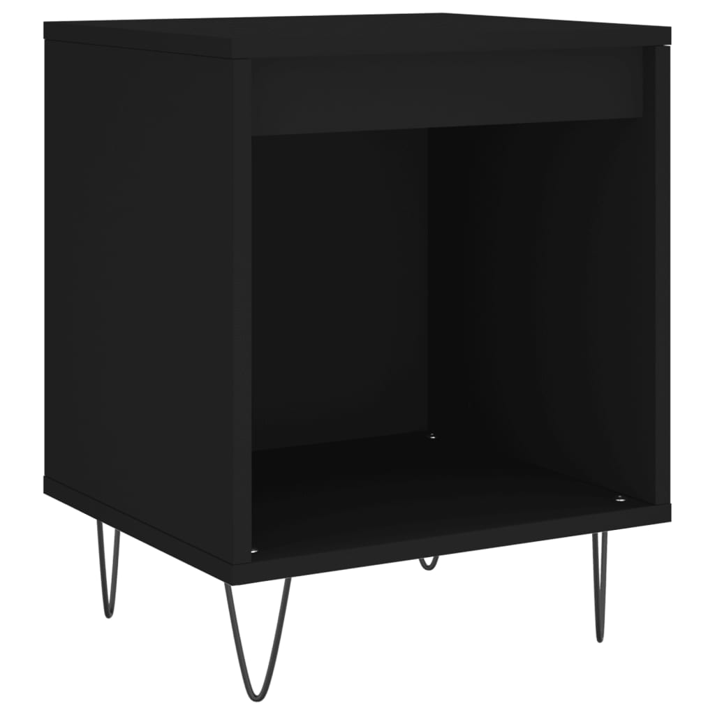 Comodino Nero 40x35x50 cm in Legno Multistratocod mxl 126742