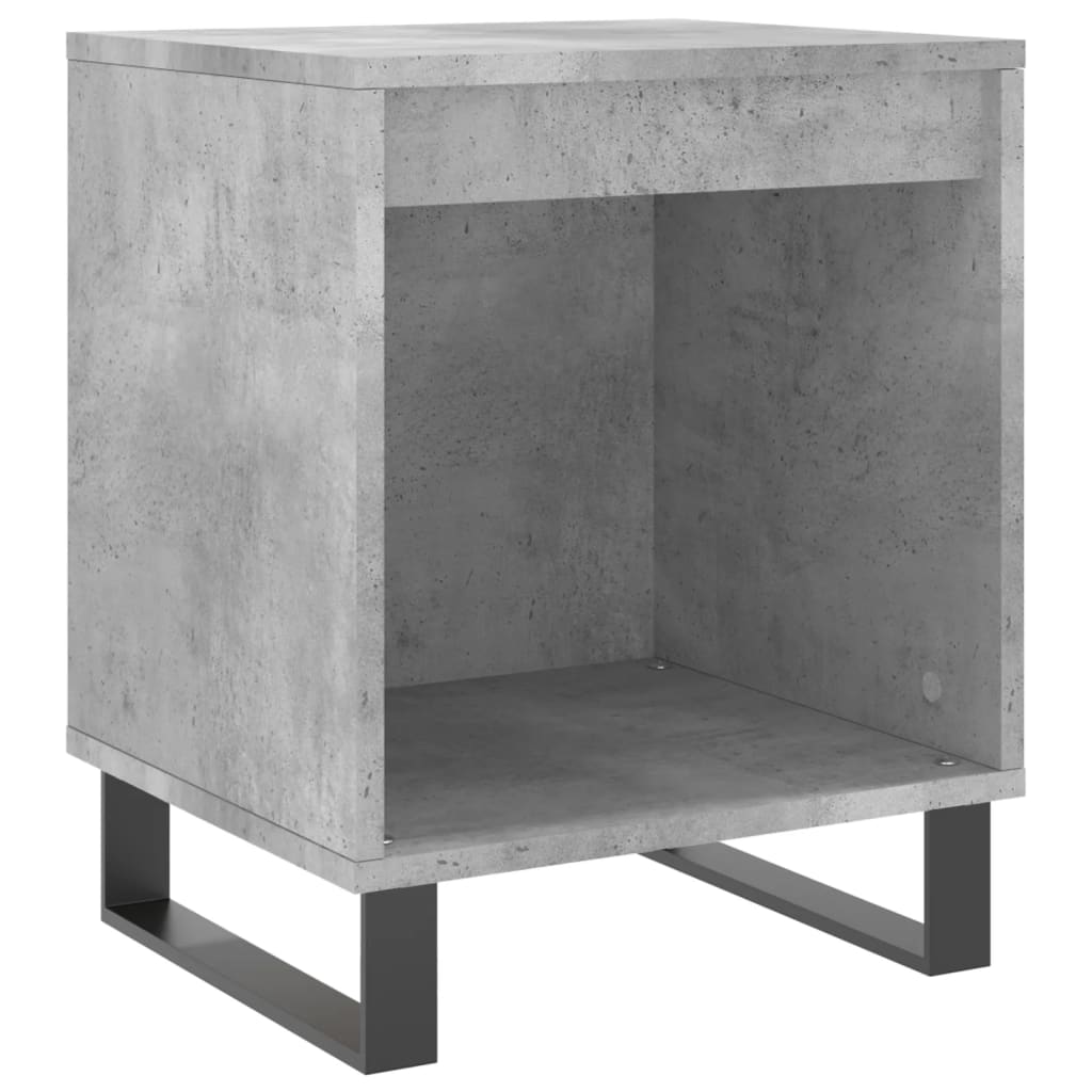 Comodini 2pz Grigio Cemento 40x35x50 cm in Legno Multistrato 830741