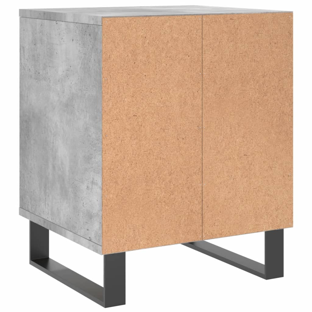 Comodini 2pz Grigio Cemento 40x35x50 cm in Legno Multistrato 830741