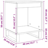 Comodini 2pz Grigio Cemento 40x35x50 cm in Legno Multistrato 830741