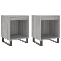 Comodini 2pz Grigio Sonoma 40x35x50 cm in Legno Multistratocod mxl 126718