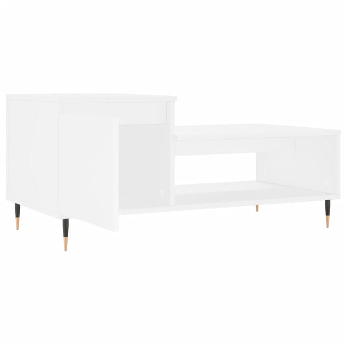 Tavolino da Salotto Bianco 100x50x45 cm in Legno Multistrato 830820