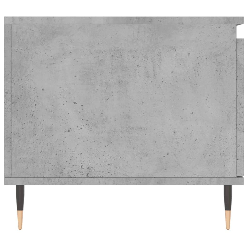 Tavolino Salotto Grigio Cemento 100x50x45 cm Legno Multistrato 830824