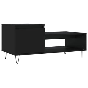 Tavolino da Salotto Nero 100x50x45 cm in Legno Multistrato 830829