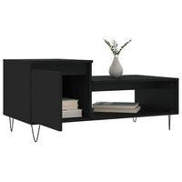 Tavolino da Salotto Nero 100x50x45 cm in Legno Multistrato 830829