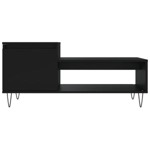 Tavolino da Salotto Nero 100x50x45 cm in Legno Multistrato 830829