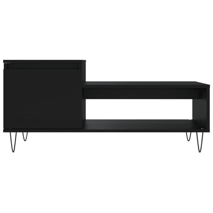 Tavolino da Salotto Nero 100x50x45 cm in Legno Multistrato 830829