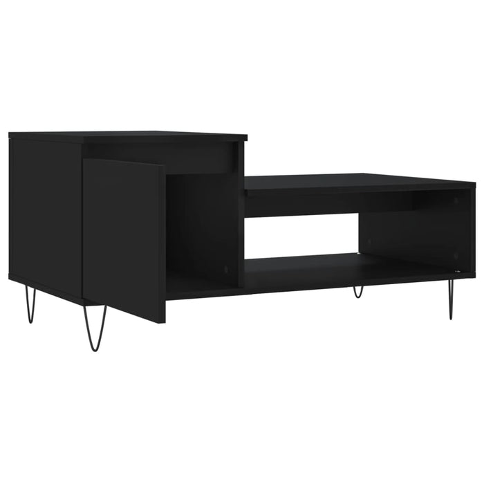 Tavolino da Salotto Nero 100x50x45 cm in Legno Multistrato 830829