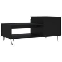 Tavolino da Salotto Nero 100x50x45 cm in Legno Multistrato 830829