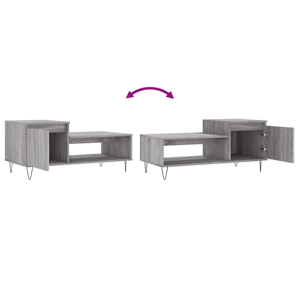 Tavolino da Salotto grigio sonoma 100x50x45cm Legno Multistrato 830834