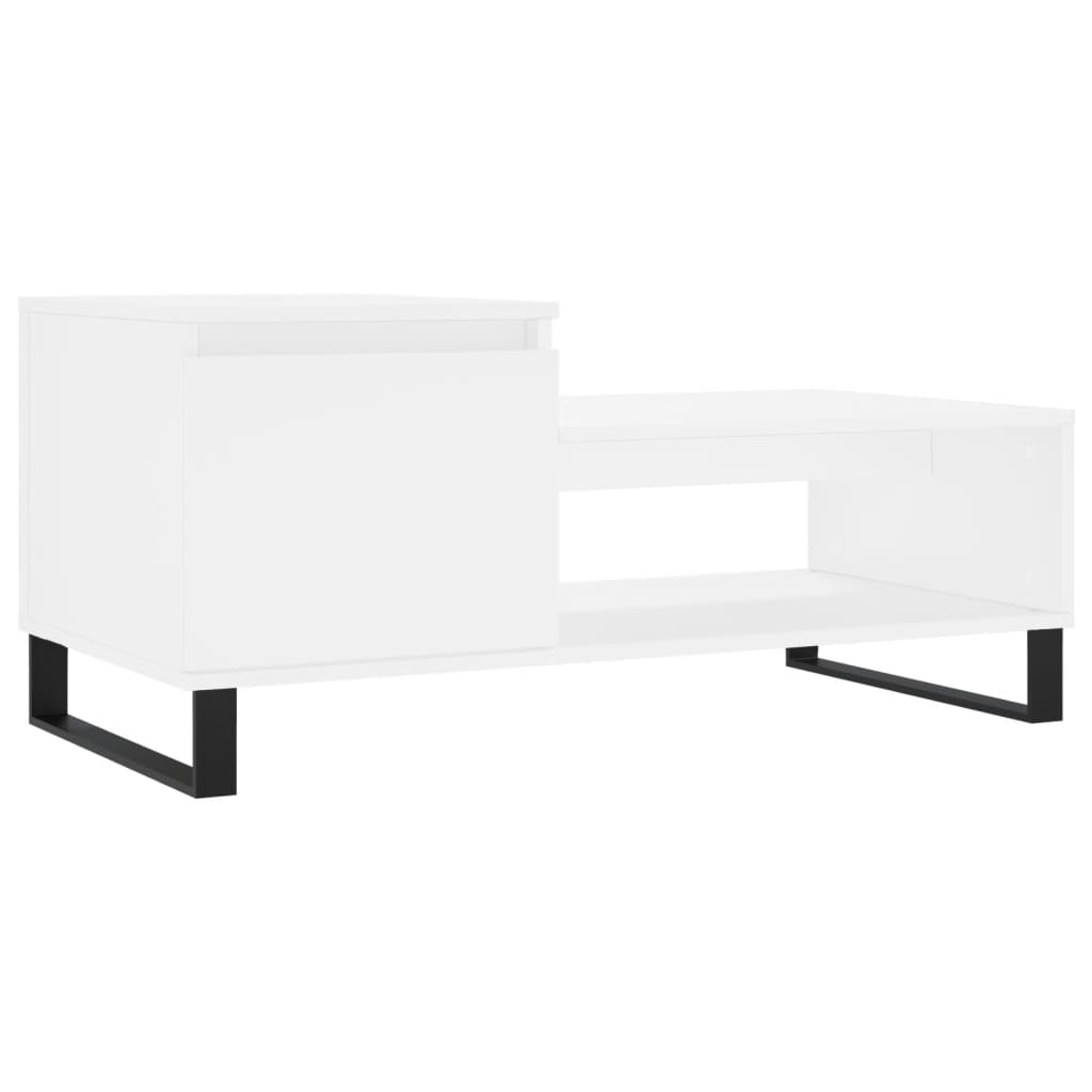 Tavolino da Salotto Bianco 100x50x45 cm in Legno Multistrato 830836