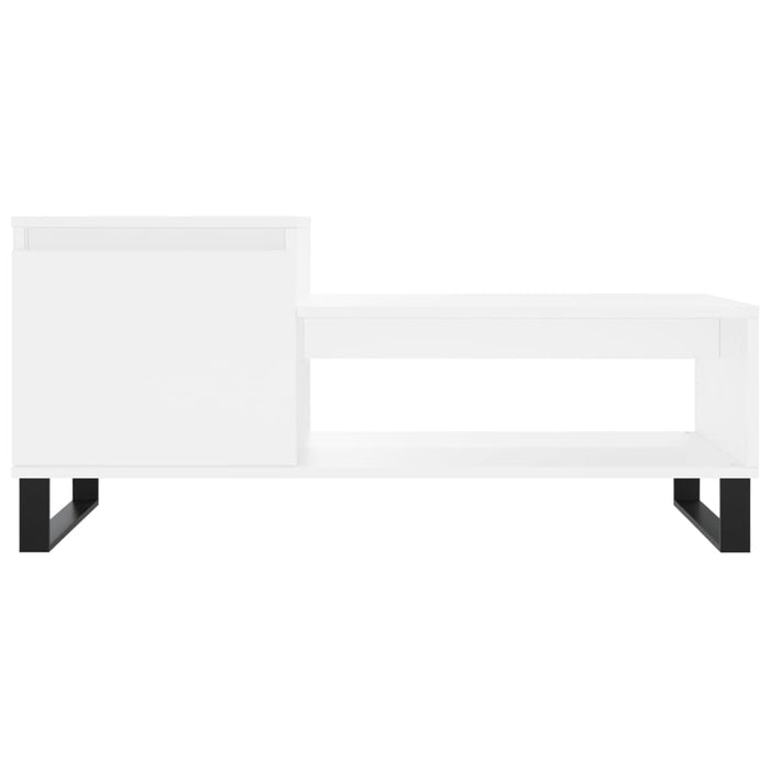 Tavolino da Salotto Bianco 100x50x45 cm in Legno Multistrato 830836