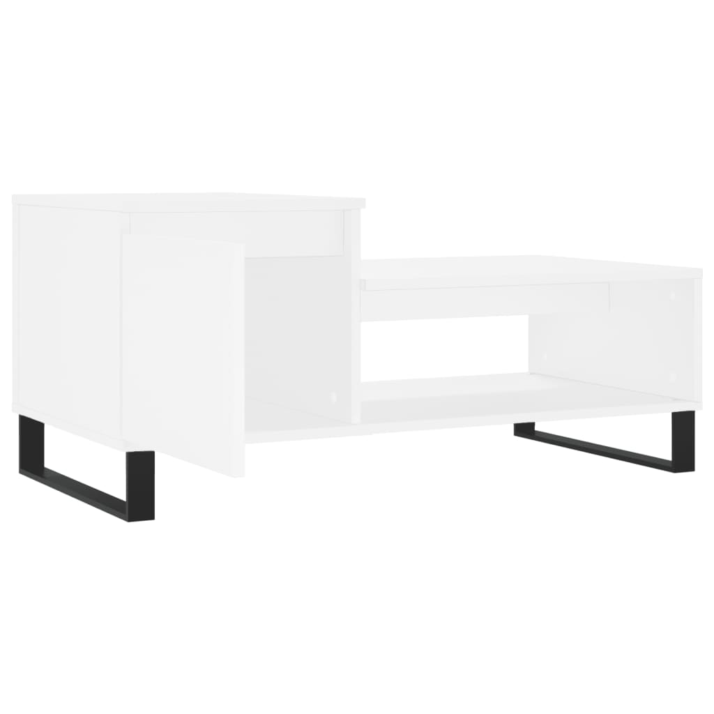 Tavolino da Salotto Bianco 100x50x45 cm in Legno Multistrato 830836