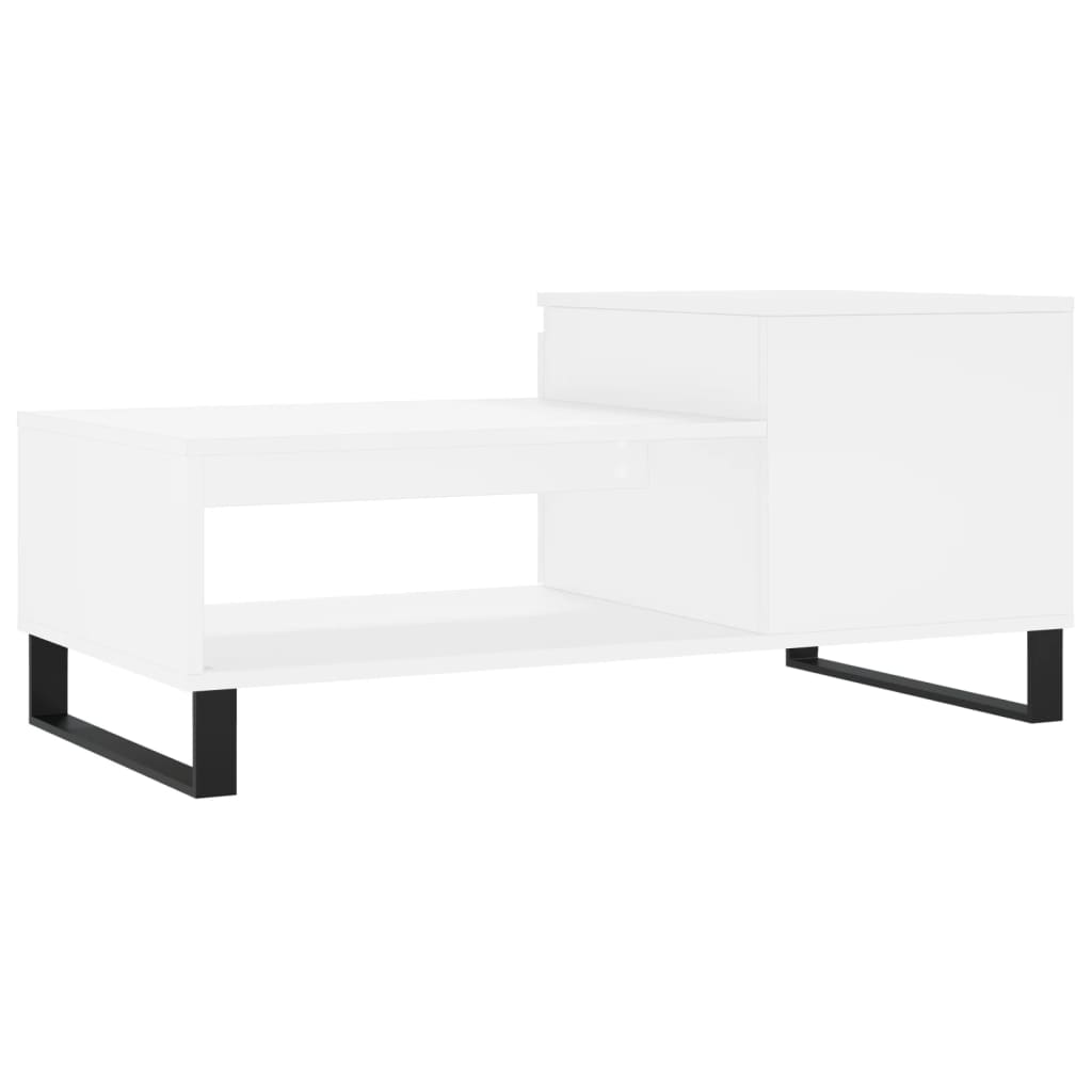 Tavolino da Salotto Bianco 100x50x45 cm in Legno Multistrato 830836