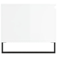 Tavolino da Salotto Bianco Lucido 100x50x45cm Legno Multistrato 830838