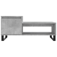 Tavolino Salotto Grigio Cemento 100x50x45 cm Legno Multistrato 830840