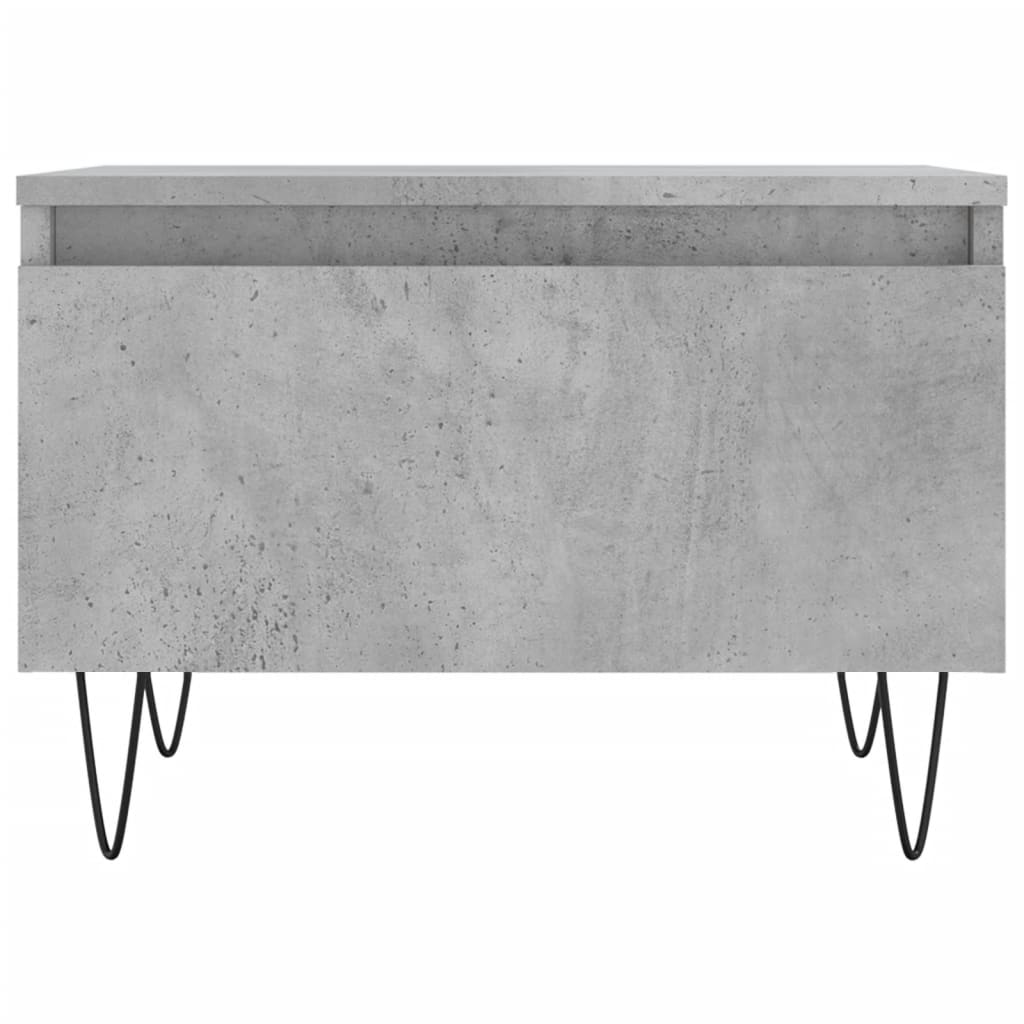 Tavolino da Salotto Grigio Cemento 50x46x35cm Legno Multistrato 830868