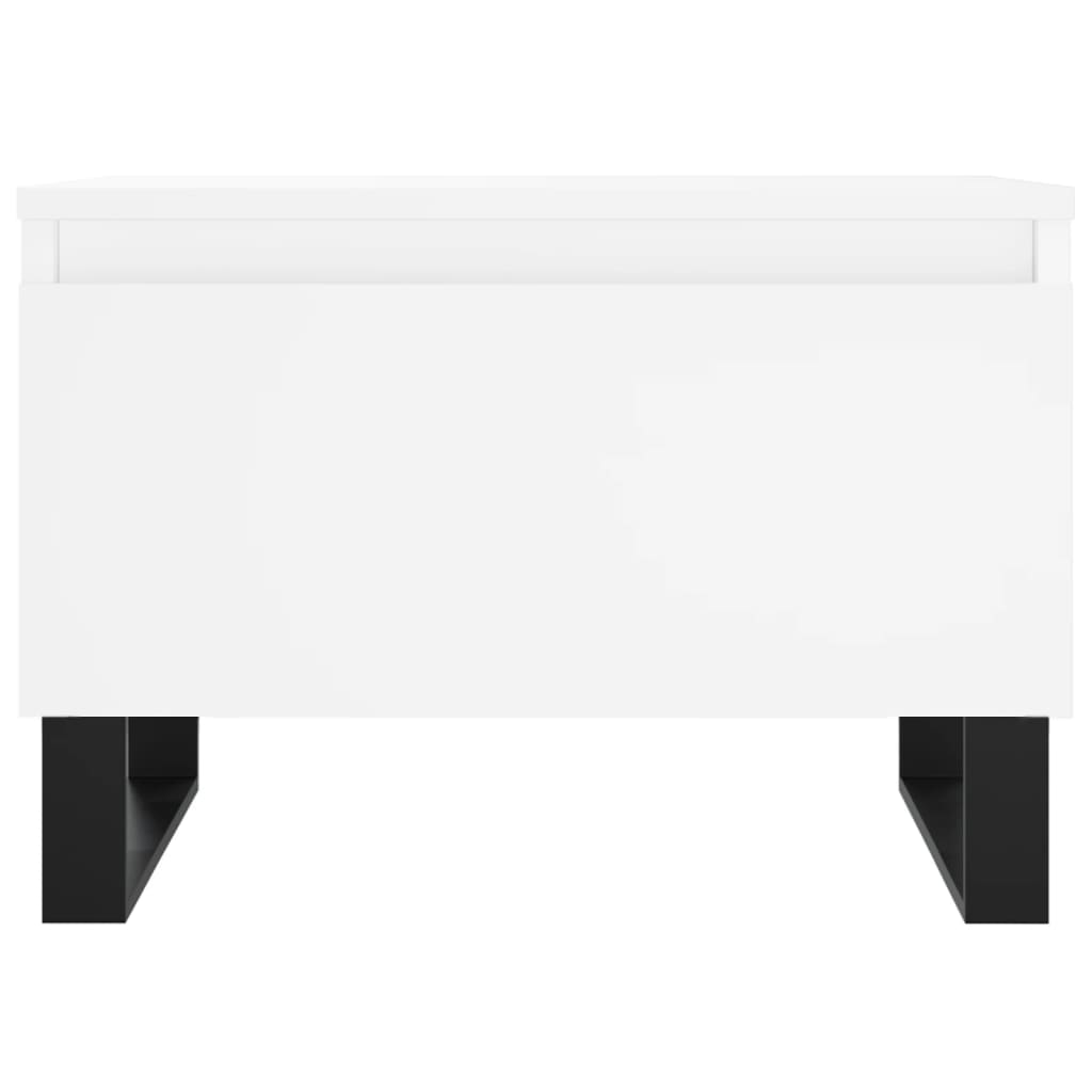 Tavolino da Salotto Bianco 50x46x35 cm in Legno Multistrato 830876