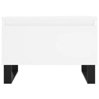 Tavolino da Salotto Bianco 50x46x35 cm in Legno Multistrato 830876