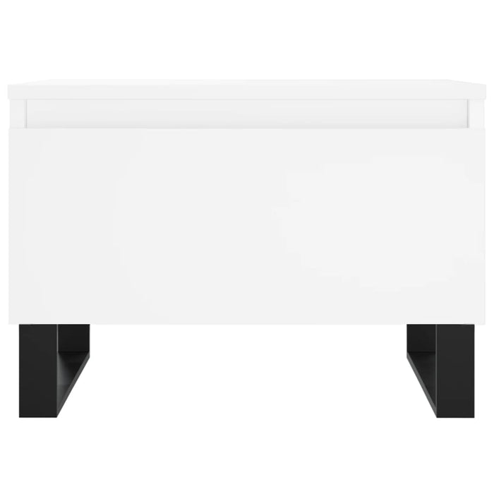 Tavolino da Salotto Bianco 50x46x35 cm in Legno Multistrato 830876