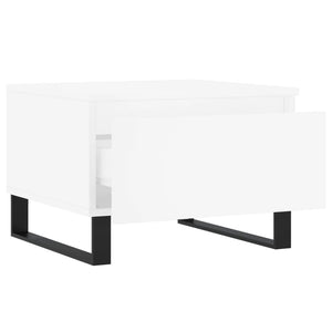 Tavolino da Salotto Bianco 50x46x35 cm in Legno Multistrato 830876