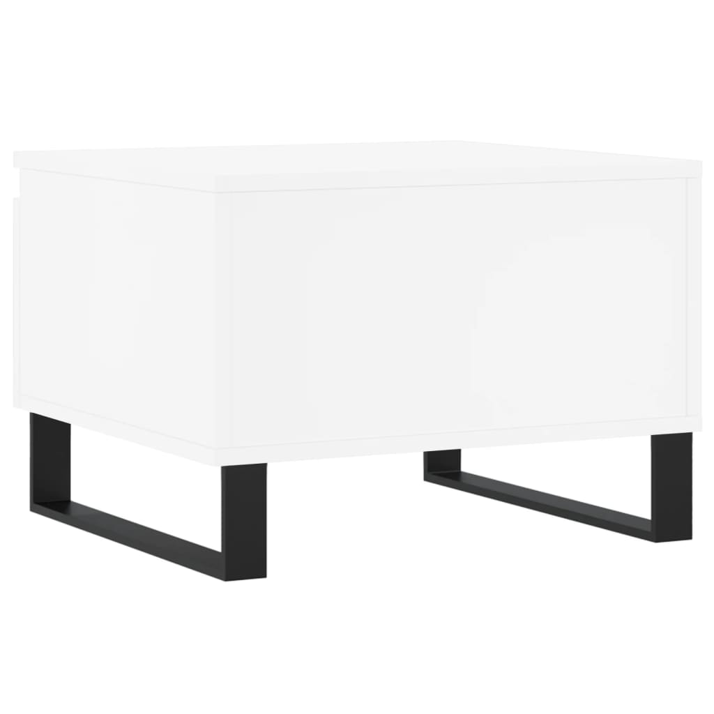 Tavolino da Salotto Bianco 50x46x35 cm in Legno Multistrato 830876