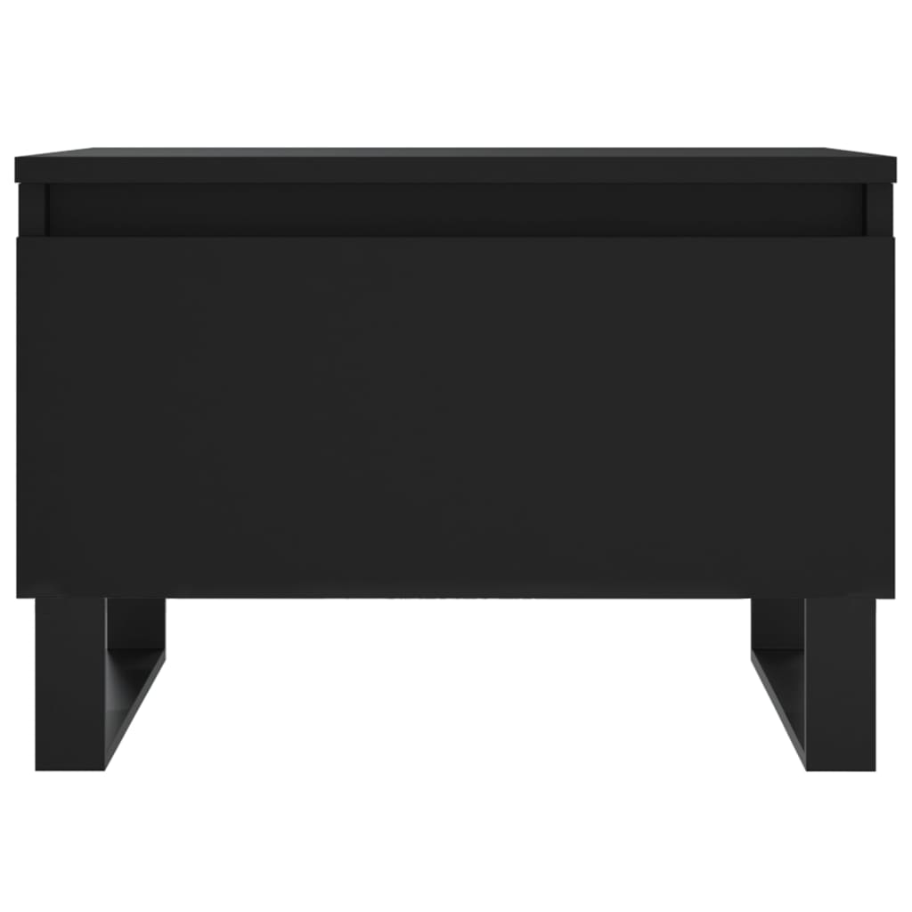 Tavolino da Salotto Nero 50x46x35 cm in Legno Multistrato 830878