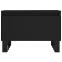 Tavolino da Salotto Nero 50x46x35 cm in Legno Multistrato 830878