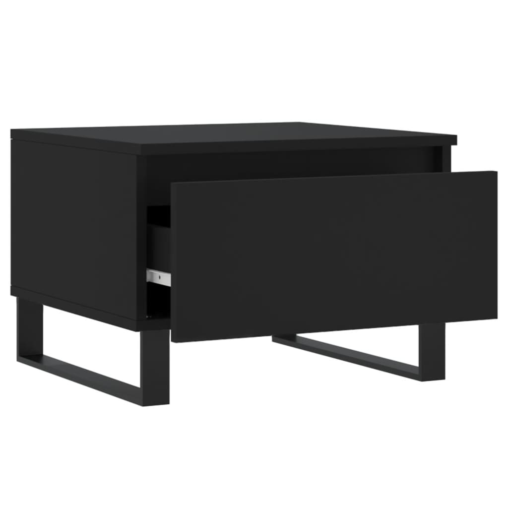 Tavolino da Salotto Nero 50x46x35 cm in Legno Multistrato 830878