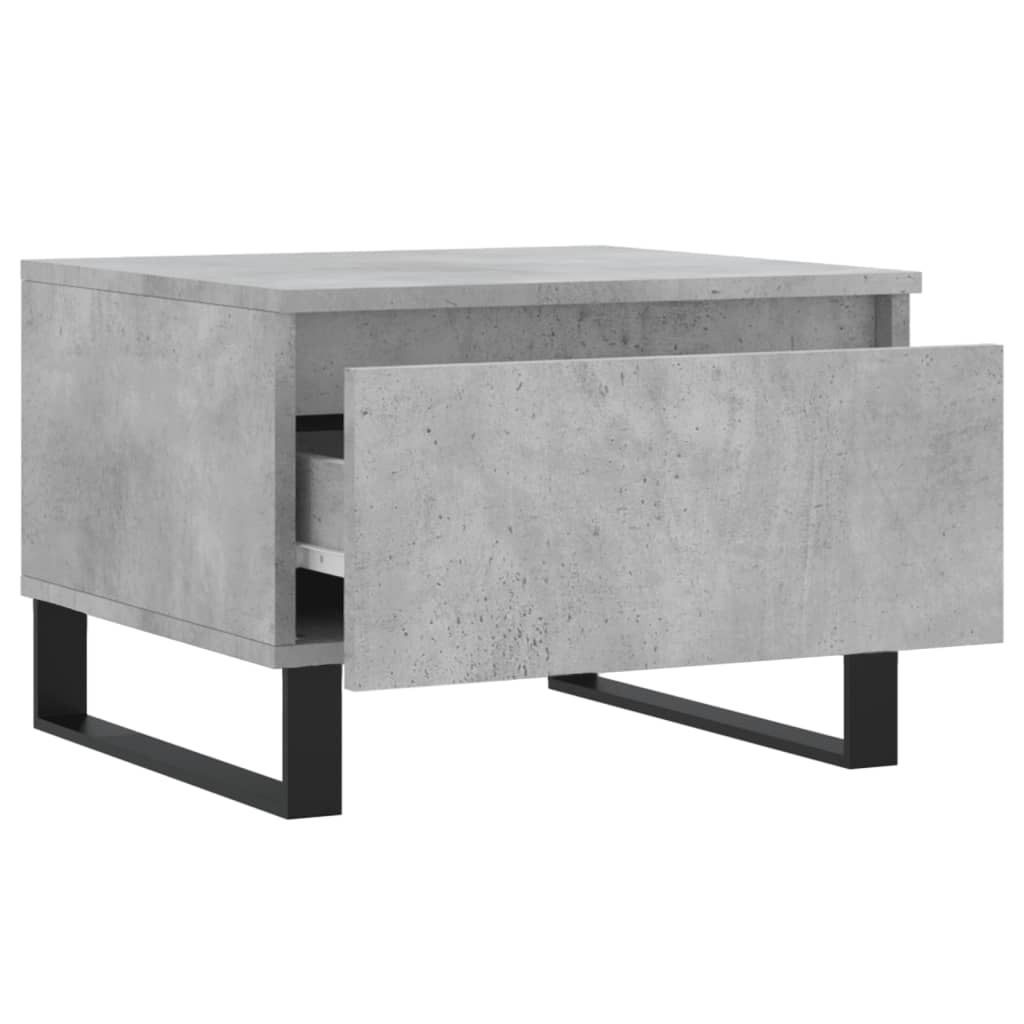 Tavolino da Salotto Grigio Cemento 50x46x35cm Legno Multistrato 830884