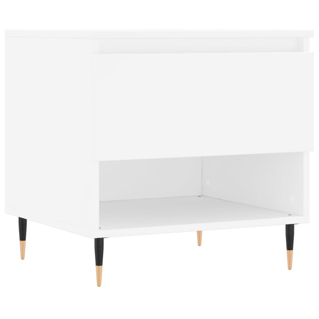 Tavolino da Salotto Bianco 50x46x50 cm in Legno Multistrato 830892