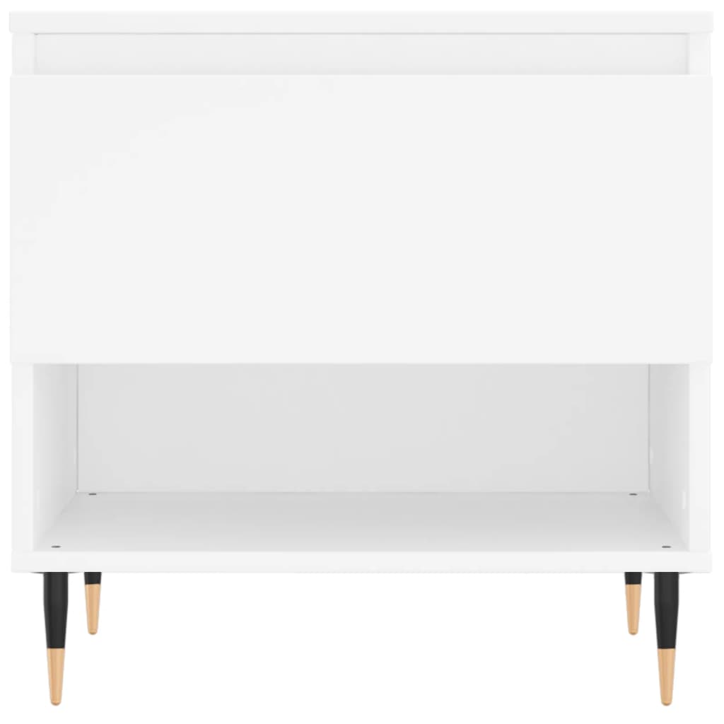 Tavolino da Salotto Bianco 50x46x50 cm in Legno Multistrato 830892