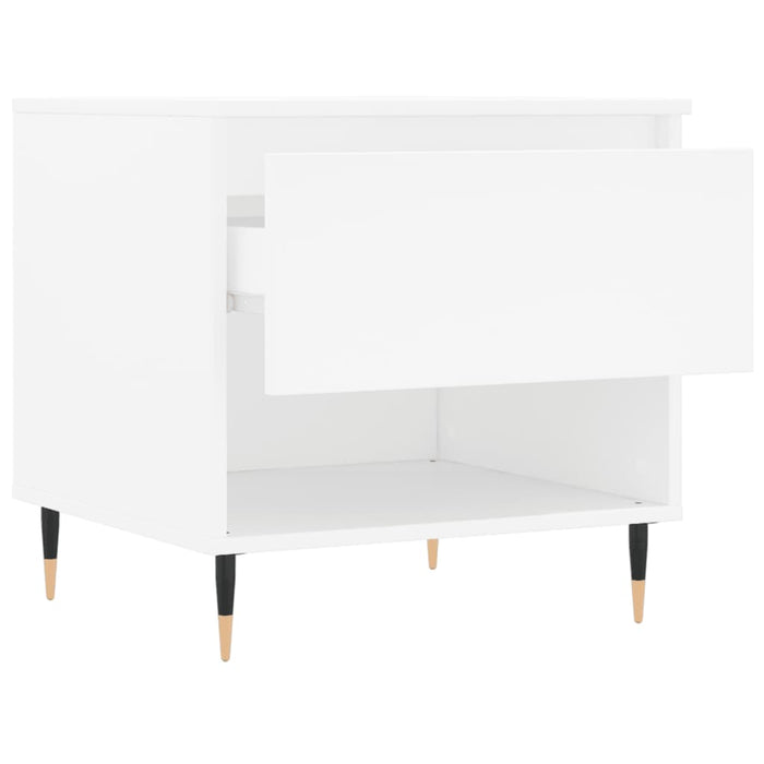 Tavolino da Salotto Bianco 50x46x50 cm in Legno Multistrato 830892