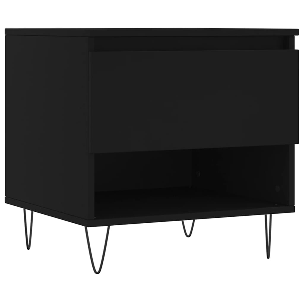 Tavolino da Salotto Nero 50x46x50 cm in Legno Multistrato 830910