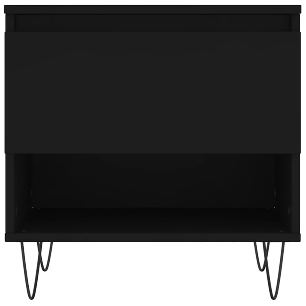 Tavolino da Salotto Nero 50x46x50 cm in Legno Multistrato 830910