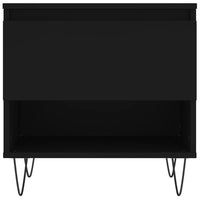 Tavolino da Salotto Nero 50x46x50 cm in Legno Multistrato 830910