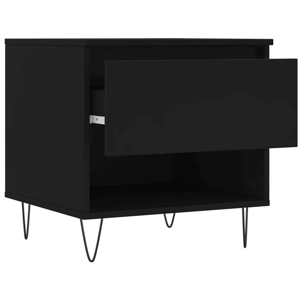 Tavolino da Salotto Nero 50x46x50 cm in Legno Multistrato 830910