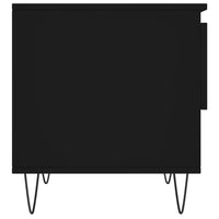 Tavolino da Salotto Nero 50x46x50 cm in Legno Multistrato 830910