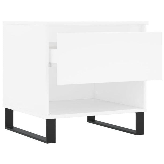 Tavolino da Salotto Bianco 50x46x50 cm in Legno Multistrato 830924