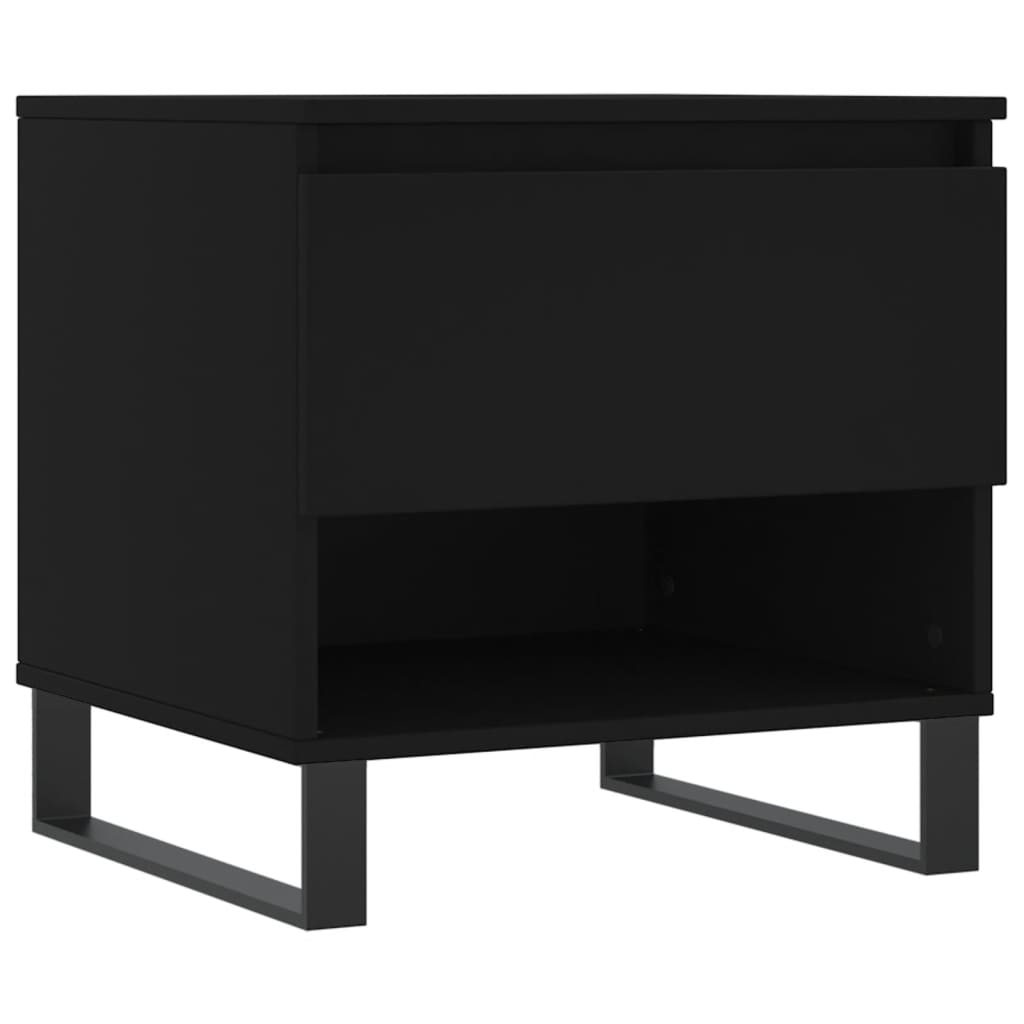 Tavolino da Salotto Nero 50x46x50 cm in Legno Multistrato 830926