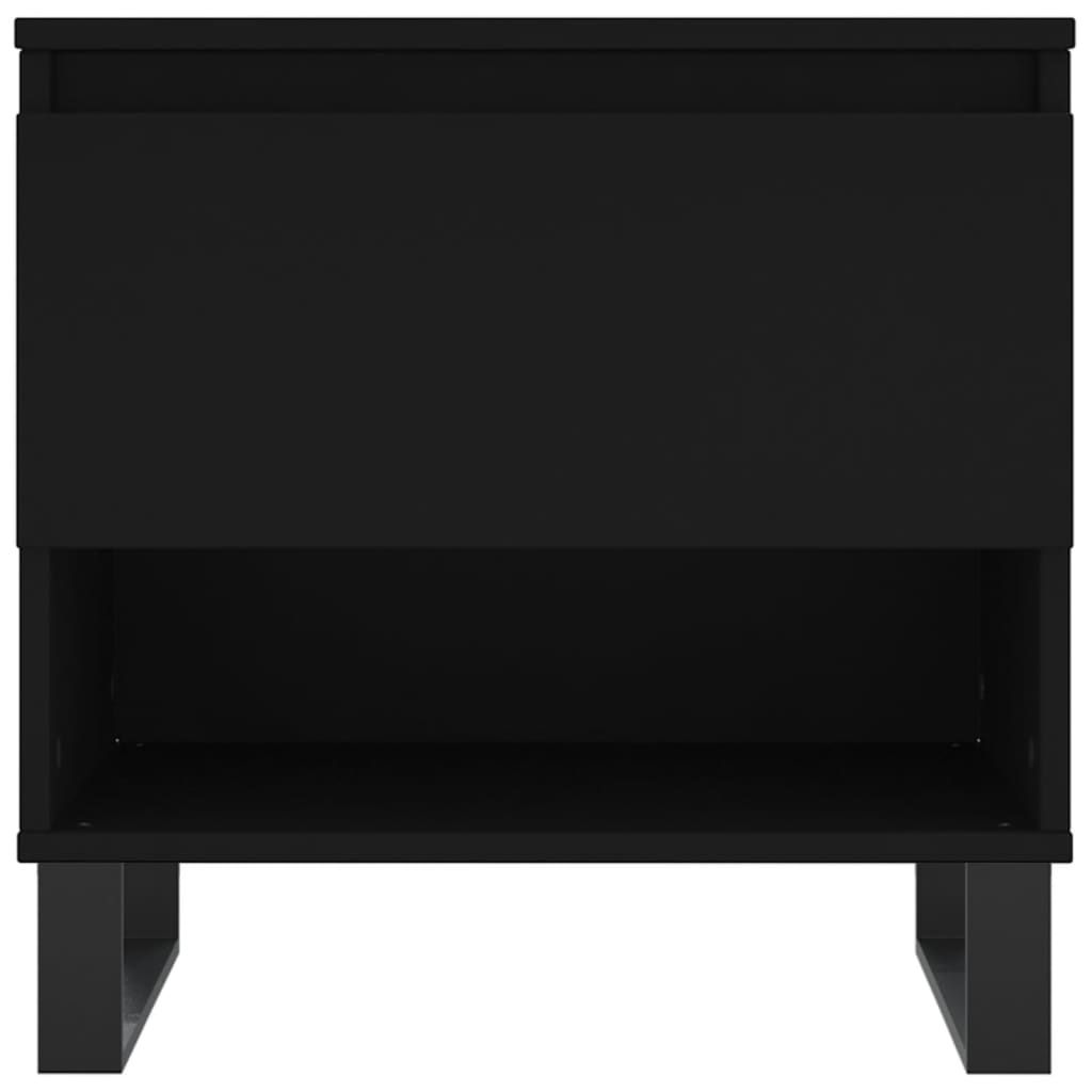 Tavolino da Salotto Nero 50x46x50 cm in Legno Multistrato 830926