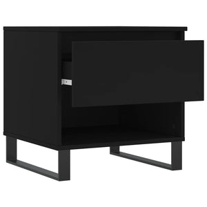 Tavolino da Salotto Nero 50x46x50 cm in Legno Multistrato 830926