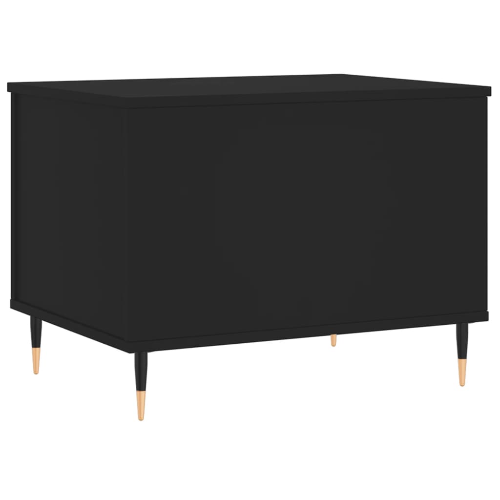 Tavolino da Salotto Nero 60x44,5x45 cm in Legno Multistrato 830941