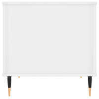 Tavolino Salotto Bianco Lucido 60x44,5x45 cm Legno Multistrato 830942