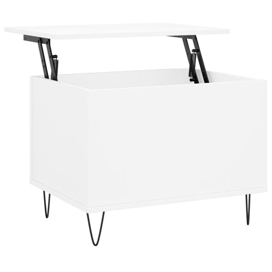 Tavolino da Salotto Bianco 60x44,5x45 cm in Legno Multistrato 830948