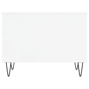 Tavolino da Salotto Bianco 60x44,5x45 cm in Legno Multistrato 830948