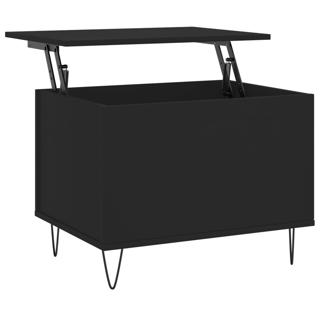 Tavolino da Salotto Nero 60x44,5x45 cm in Legno Multistrato 830949